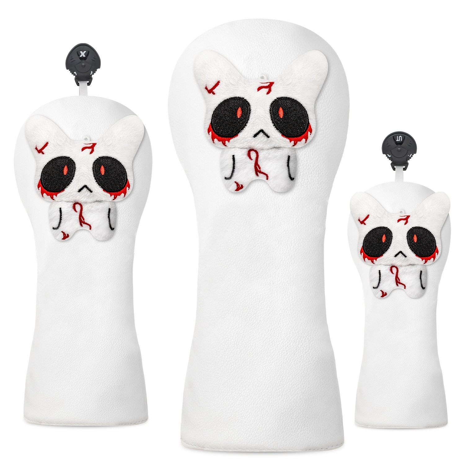 Golf Equipment Rack - 1pc/3pcs Cute Doll Design Golf Head