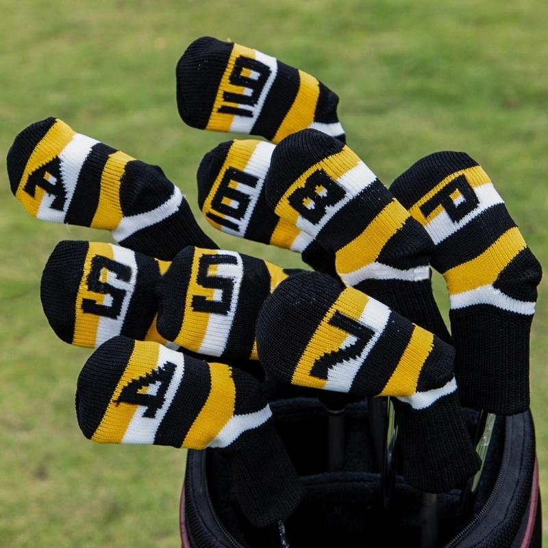  9Pcs Knitted Golf Club Headc - Golf Club Iron Set 评论和价格