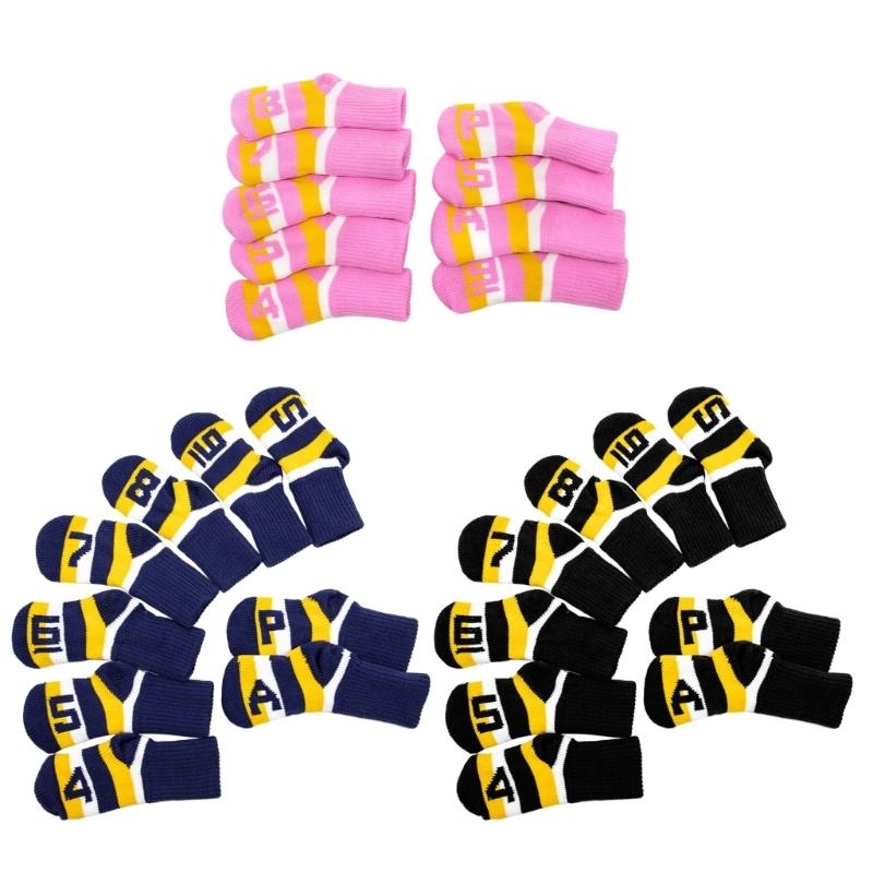   9Pcs Knitted Golf Club Headc - Golf Club Iron Set 评论和价格