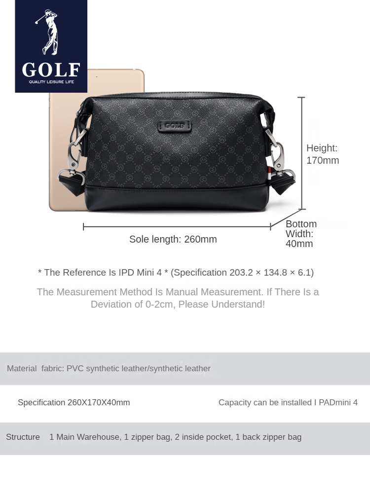 GOLF single shoulder bag man h - Golf Equipment Stores 评论和价格