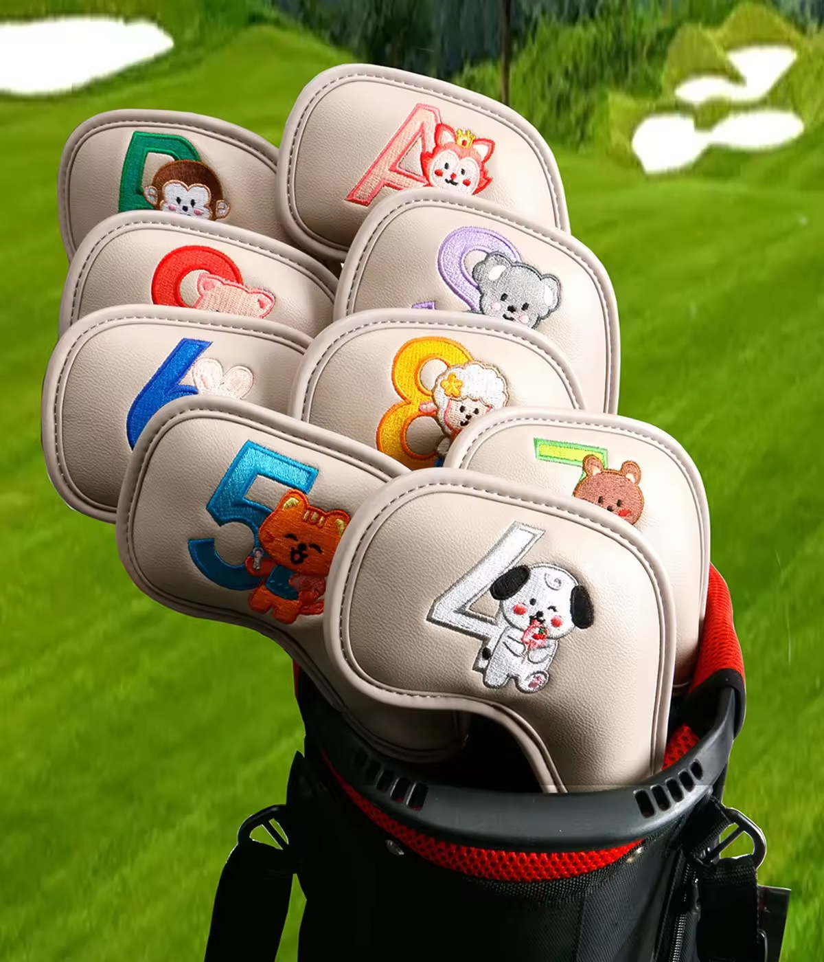 9Pcs Cute Cartoon Animal Golf  - Golf Equipment Rack 评论和价格