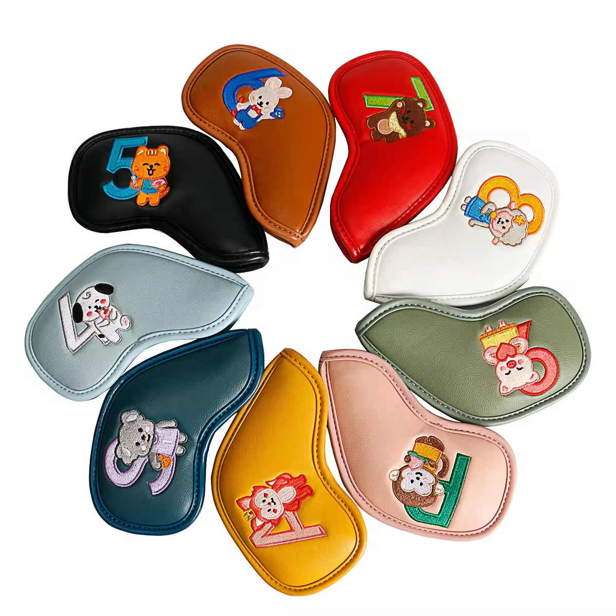9Pcs Cute Cartoon Animal Golf  - Golf Equipment Rack 评论和价格